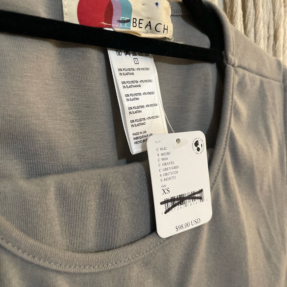 Free People Gray maxi skirt set